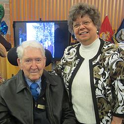 Ex-Mayor and Lt. General (ret.) Harrison with LHS President Becky Huber.