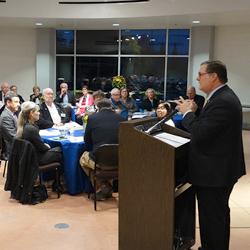 Keynote Speaker Denny Heck addresses the crowd.